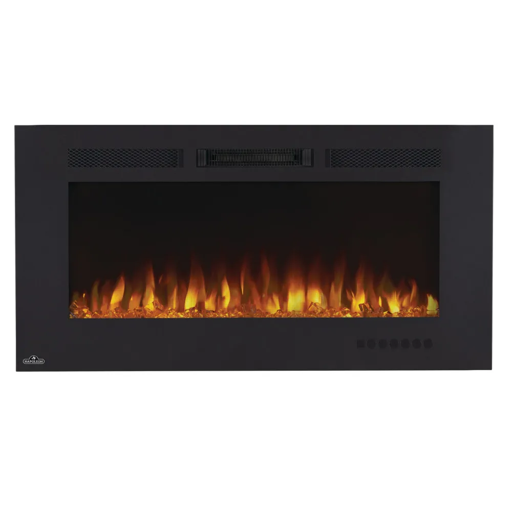 Камін електричний горизонтальний Napoleon Allure Phantom 42 з металевою сіткою, чорний мат - NEFL42FH-MT