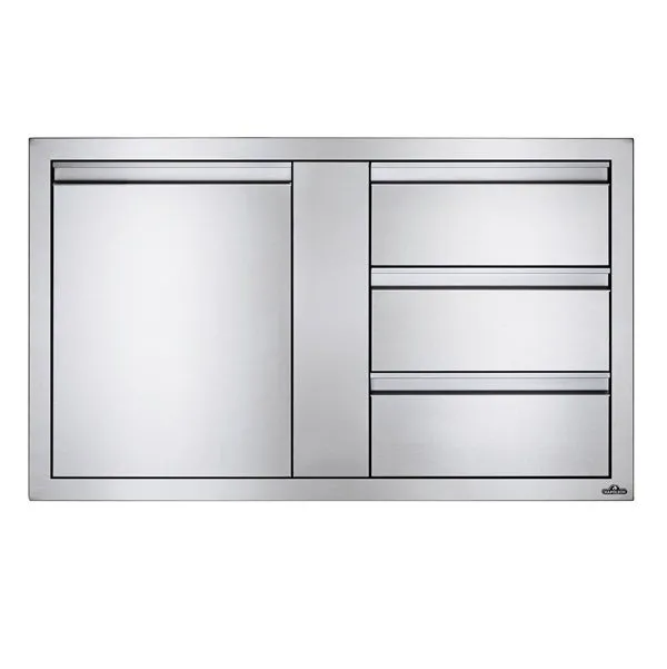 Встраиваемый элемент с 3-мя выдвижными ящиками и отсеком с дверью Napoleon, большой 107 х 61 см