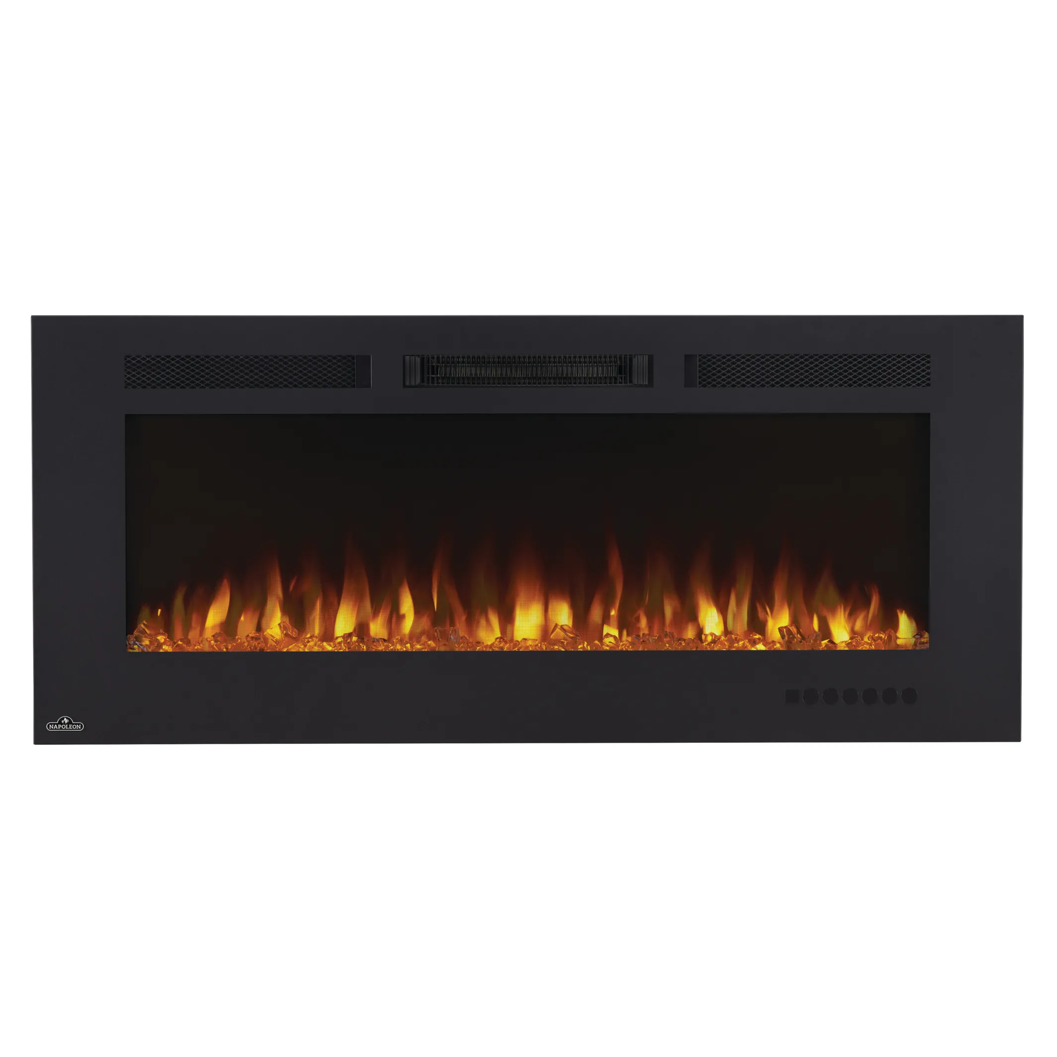 Камін електричний горизонтальний Napoleon Allure Phantom 50 з металевою сіткою, чорний мат