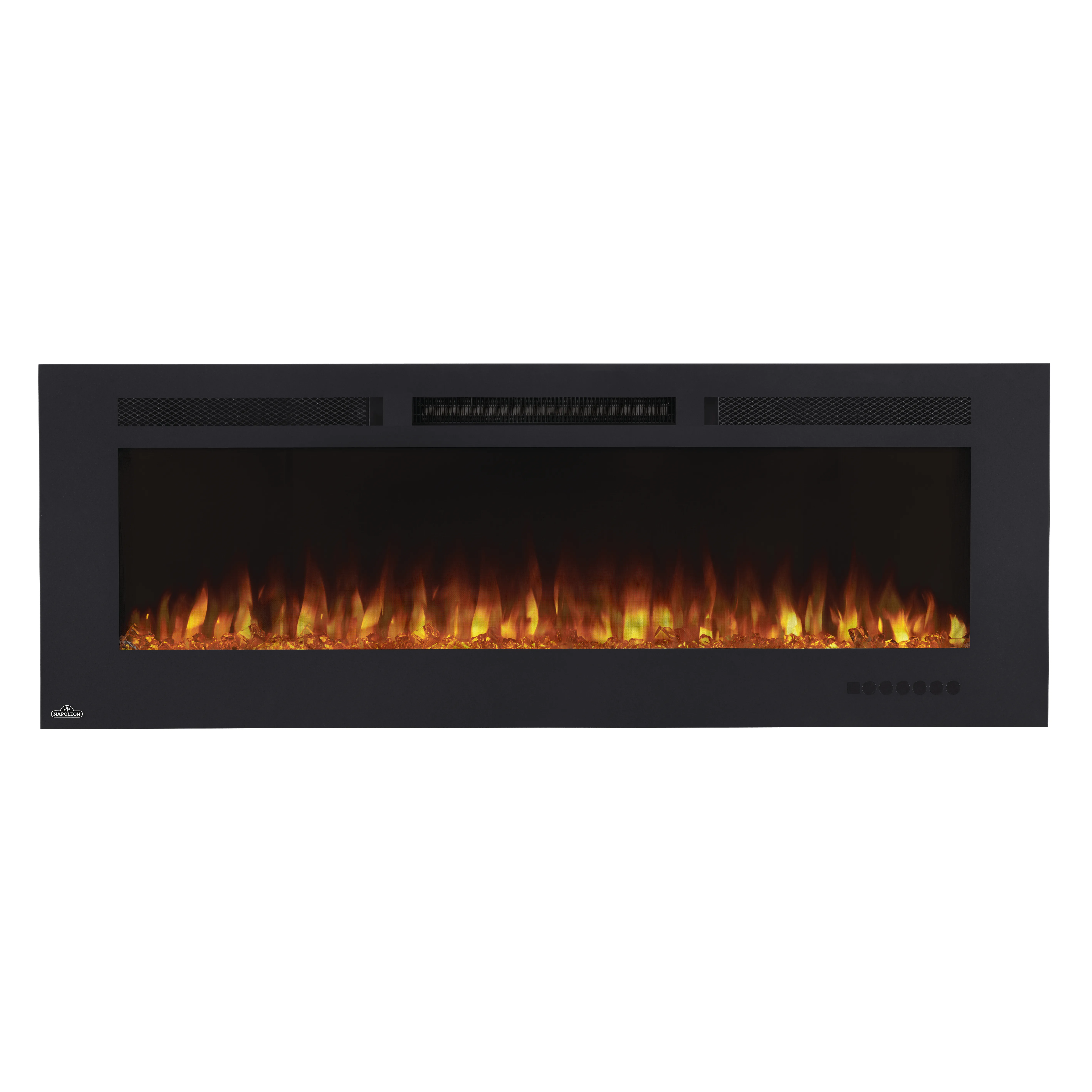 Камін електричний горизонтальний Napoleon Allure Phantom 60 з металевою сіткою, чорний мат