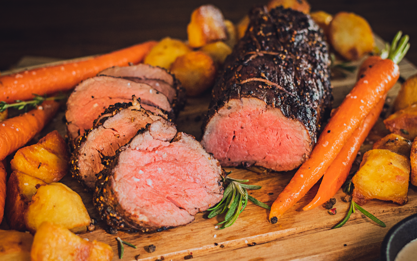 Яловича вирізка з овочами