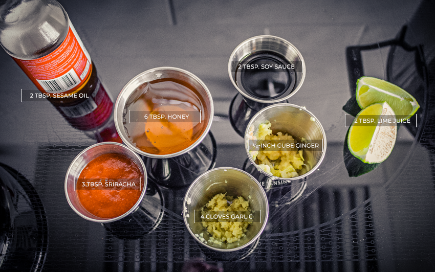 Інгредієнти медових крил Шрірача