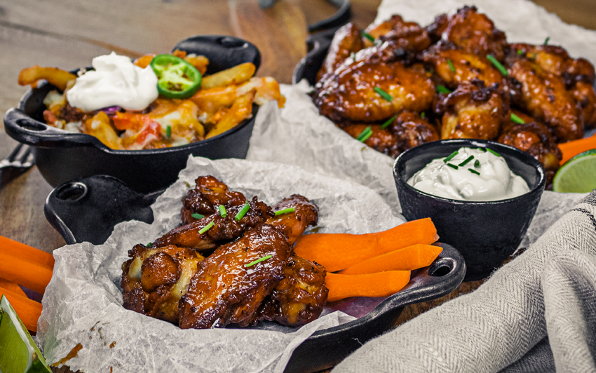 сервірування Курячі крила на рожні