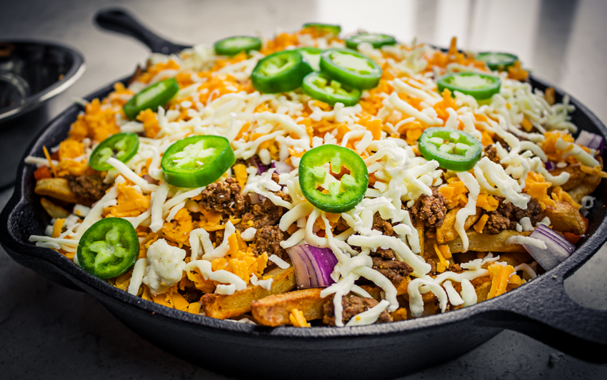 Начос с фри и говядиной