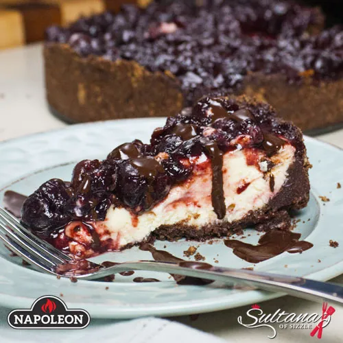 Вишневий чізкейк на грилі